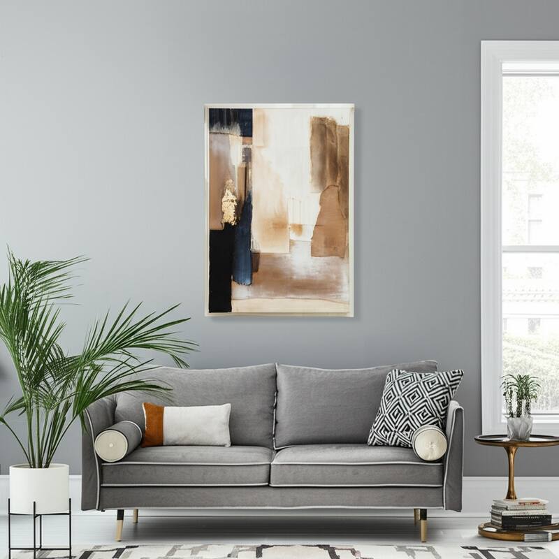 Canvas Wall Art Wood Frame Abstract Textured for Home Use - 60" Multi