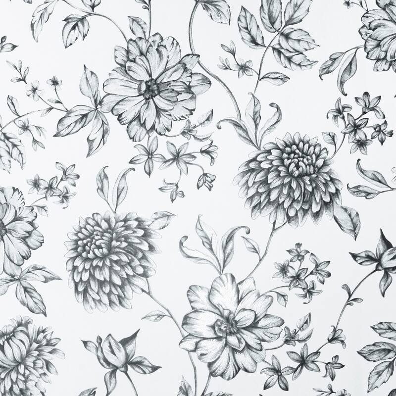 Arthouse Della Black Floral Trail Wallpaper