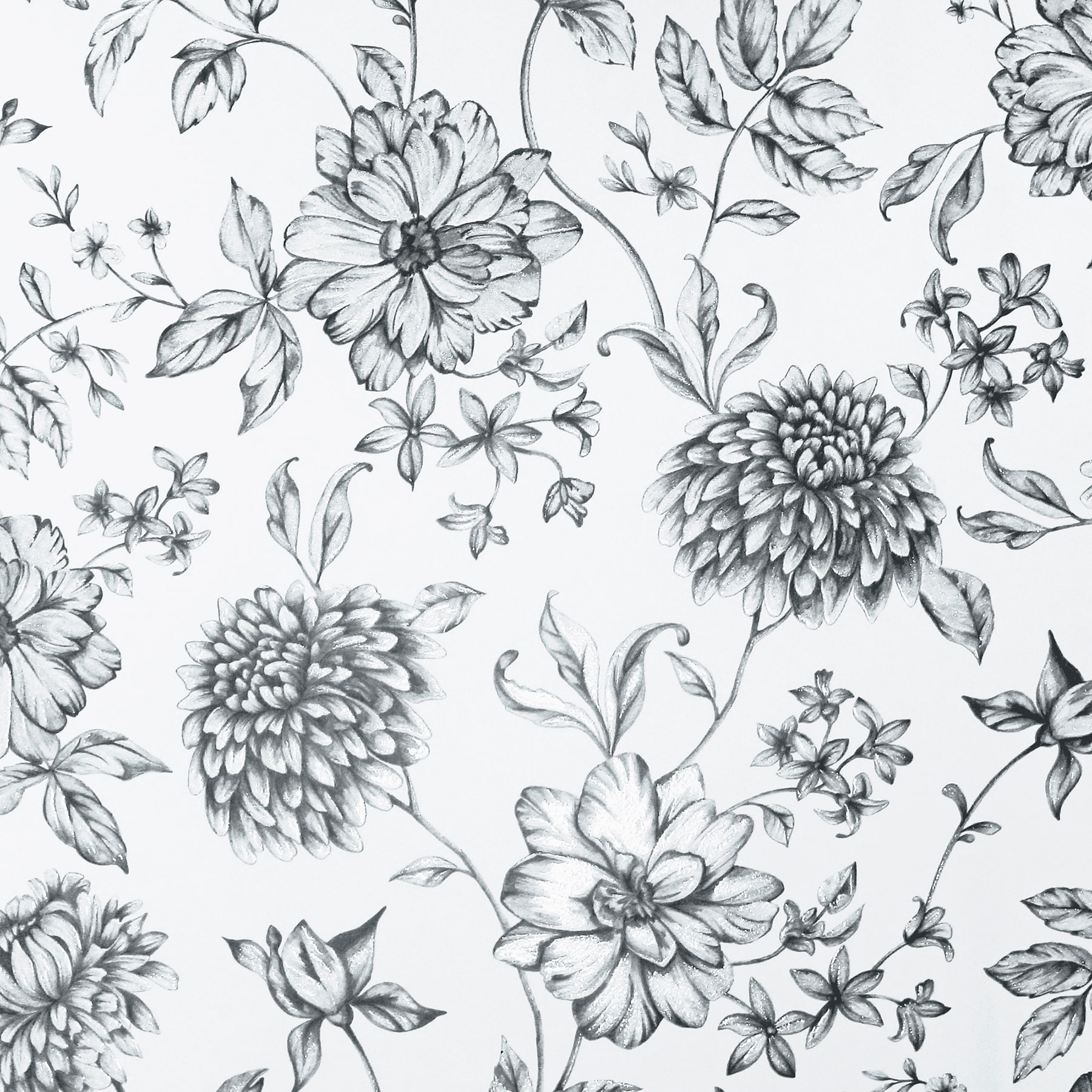Arthouse Della Black Floral Trail Wallpaper