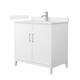 Option White / Carrara Cultured Marble Top / Brushed