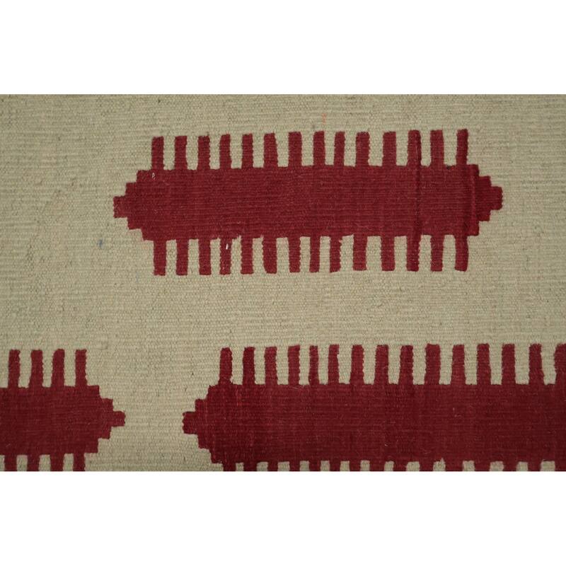 Hand Woven Oriental 100% Wool Carpet Southwestern Tribal Navy Blue & Blues Kilim Area Rug - 9' 11'' X 10' 0''