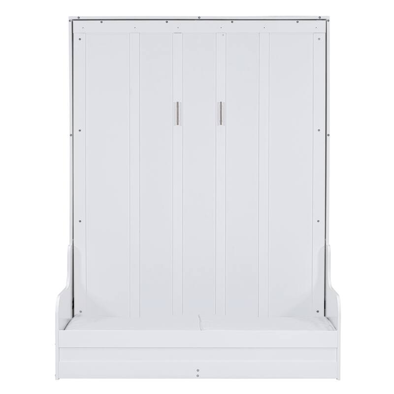 Queen Size Wall Bed with Cushion, Space-Saving Foldable Design