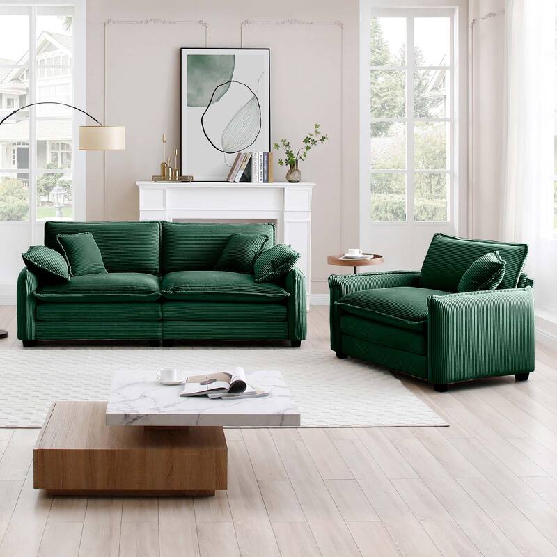 2+1Seater Flexible Combinations Sofa Set with Removable Armrests