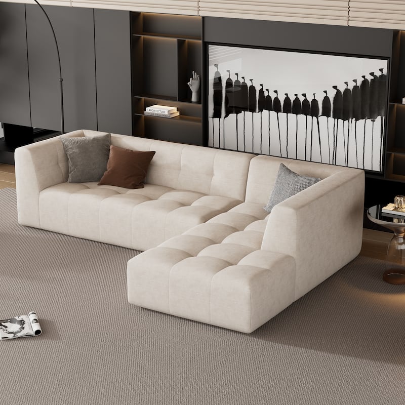 110.2*72.8" Modular Modular Combination Living Room Sofa Set, Modern Minimalist Sofa, Living Room Upholstered Sofa Bed, Bedroom,