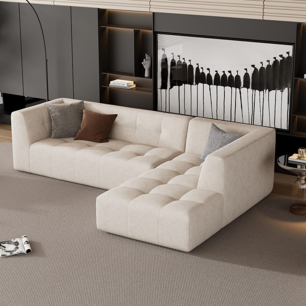 110.2*72.8" Modular Modular Combination Living Room Sofa Set, Modern Minimalist Sofa, Living Room Upholstered Sofa Bed, Bedroom,