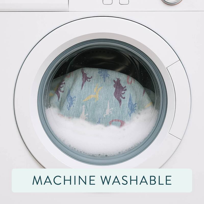 Machine Washable Indoor/ Outdoor Modern Dinosaur Chantille Rug