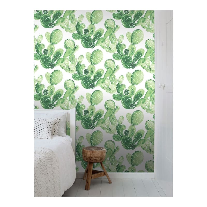 ESTA Home Mimi Green Cactus Wallpaper - 20.5 x 396 x 0.025