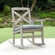 preview thumbnail 2 of 21, Cambridge Casual West Lake Solid Mahogany Outdoor Rocking Chair