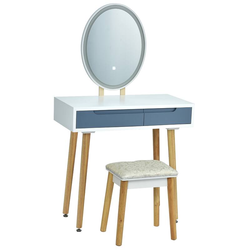 Costway Vanity Makeup Table Touch Screen 3 Lighting Modes Dressing - See Details
