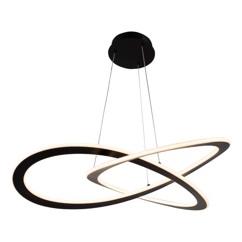 Artcraft Wave - LED Chandelier - Black - 32"D x 32"W x 4.6"H - 60W