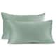 Porch & Den Cosner Microfiber Velvet Throw Pillow Covers (Set of 2) - 12" x 20" - Mint