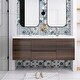 preview thumbnail 111 of 148, Floating Bathroom Vanity with Integrated Resin Top