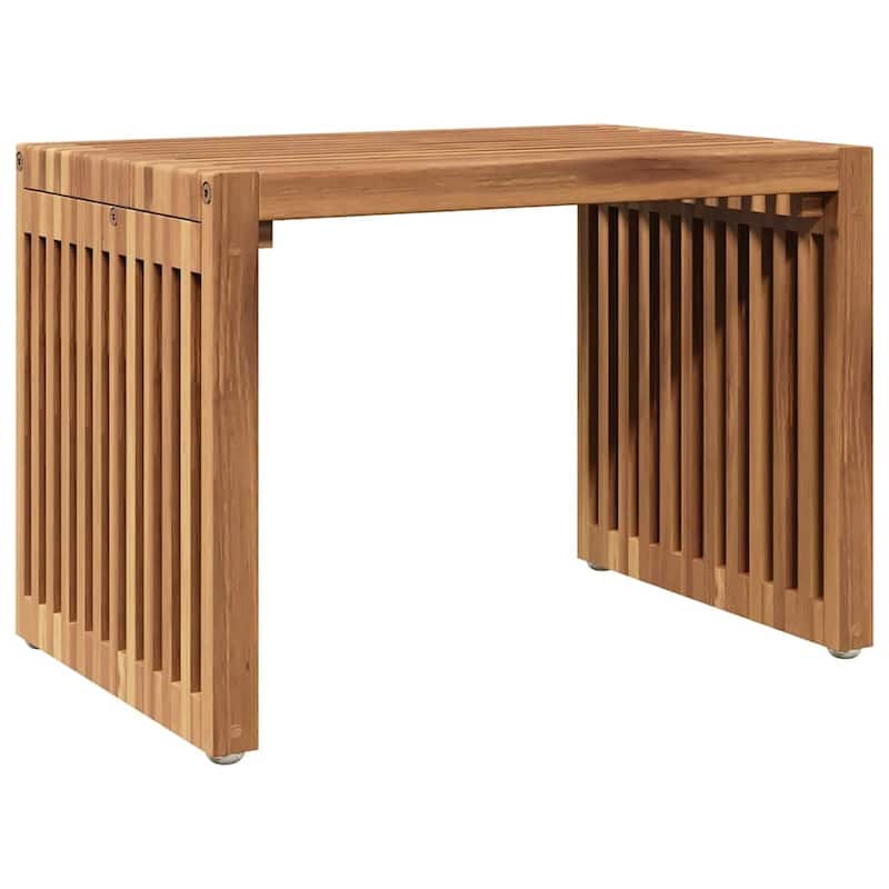 vidaXL Garden Side Table Brown Solid teak wood