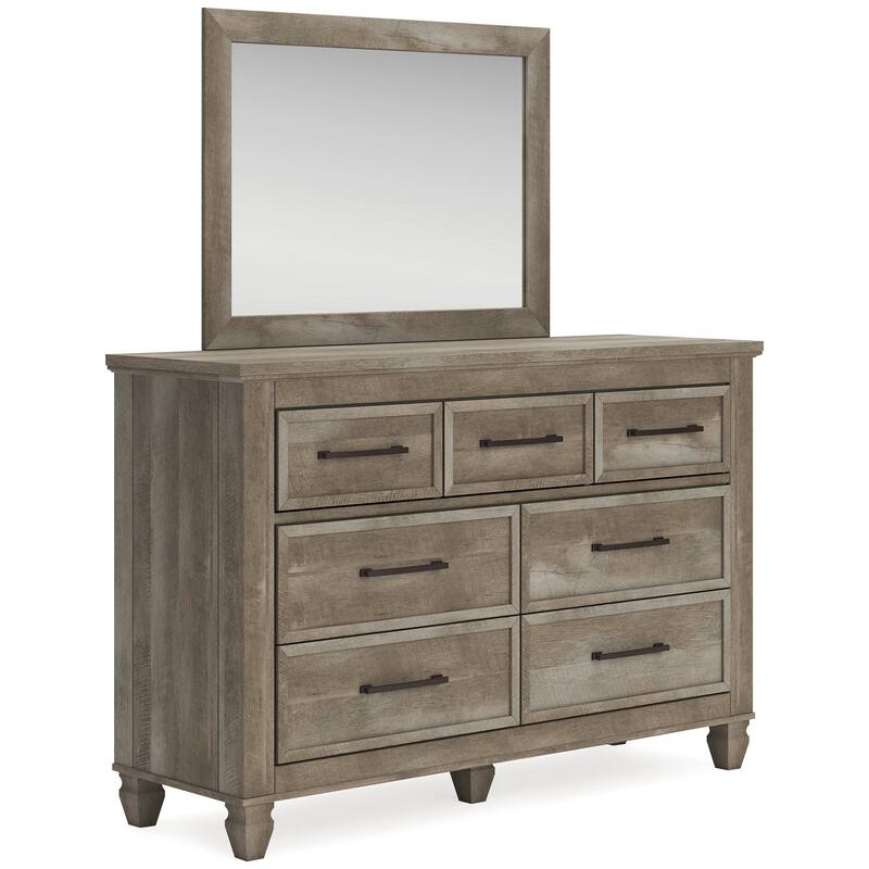Signature Design by Ashley Yarbeck Sand Bedroom Mirror - 42"W x 2"D x 31"H
