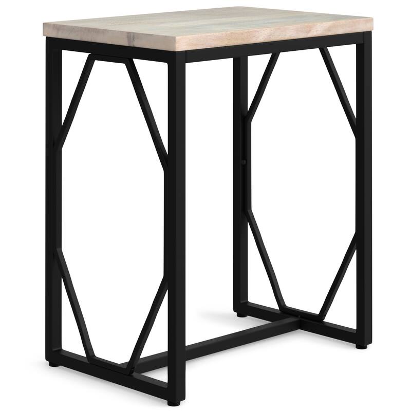 WYNDENHALL Ebsen Contemporary 20 inch Wide Metal and Wood Accent Side Table