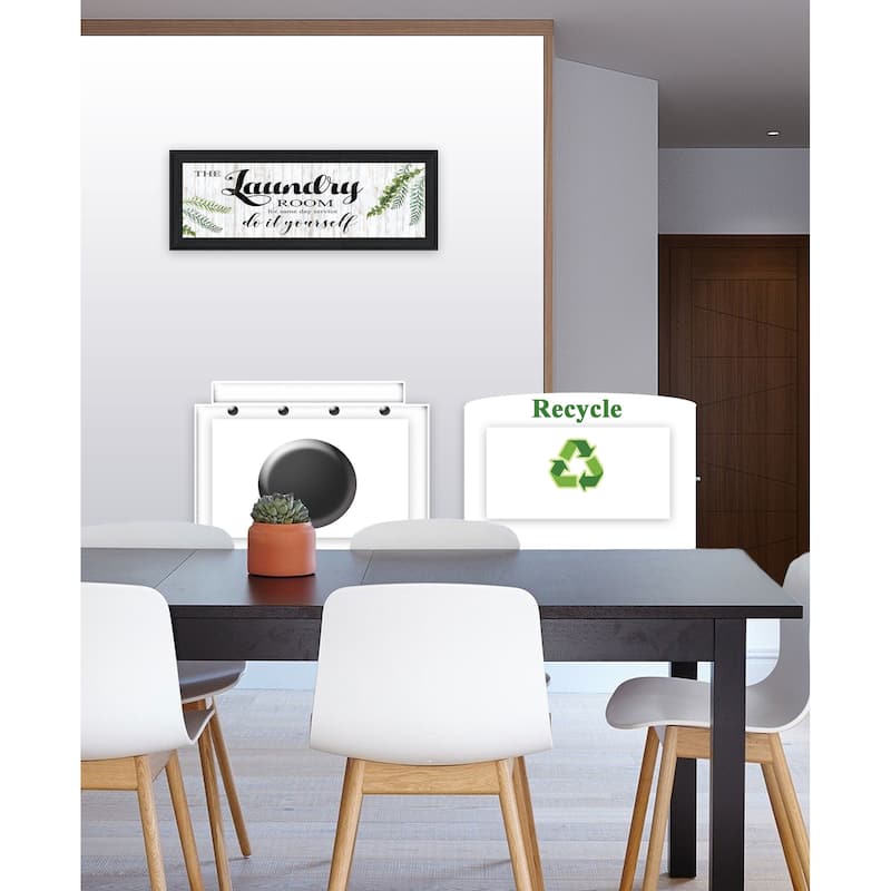 TrendyDecor4U Contemporary "The Laundry Room" Framed Print Wall Art