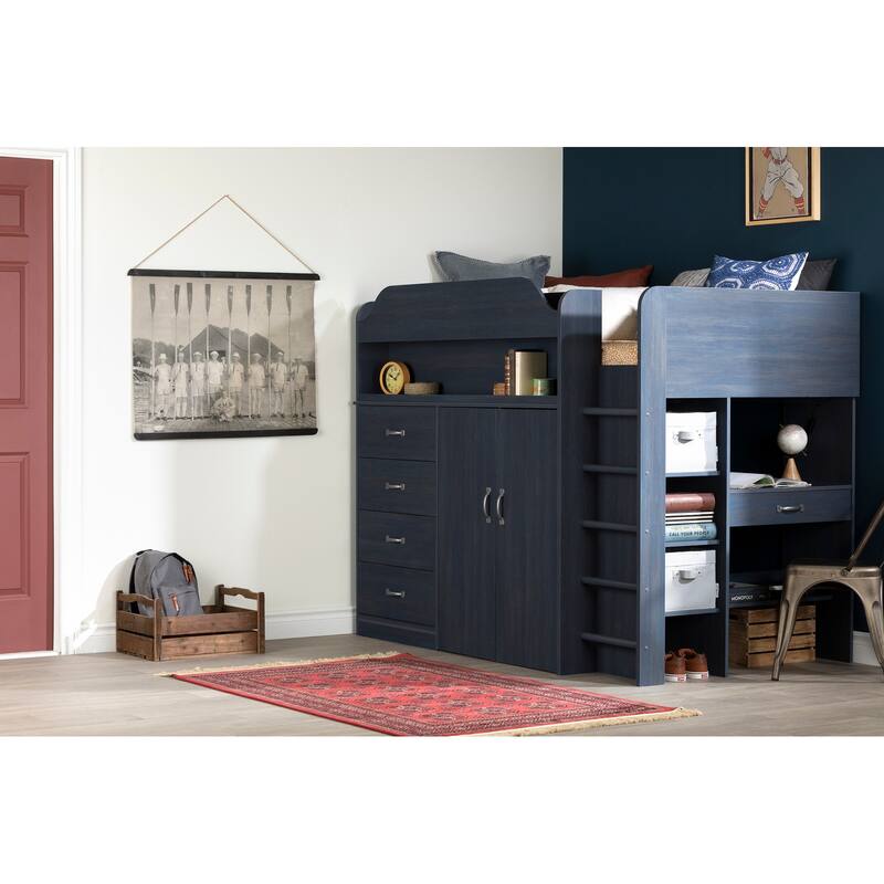 South Shore Asten Loft Bed with Desk