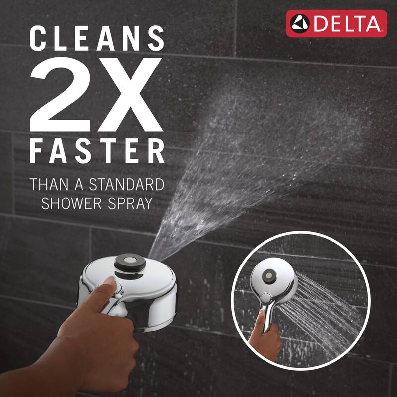Delta 58600 PivotPro 1.75 GPM 3-in-1 Shower Head and 7 Setting Hand - Lumicoat Stainless