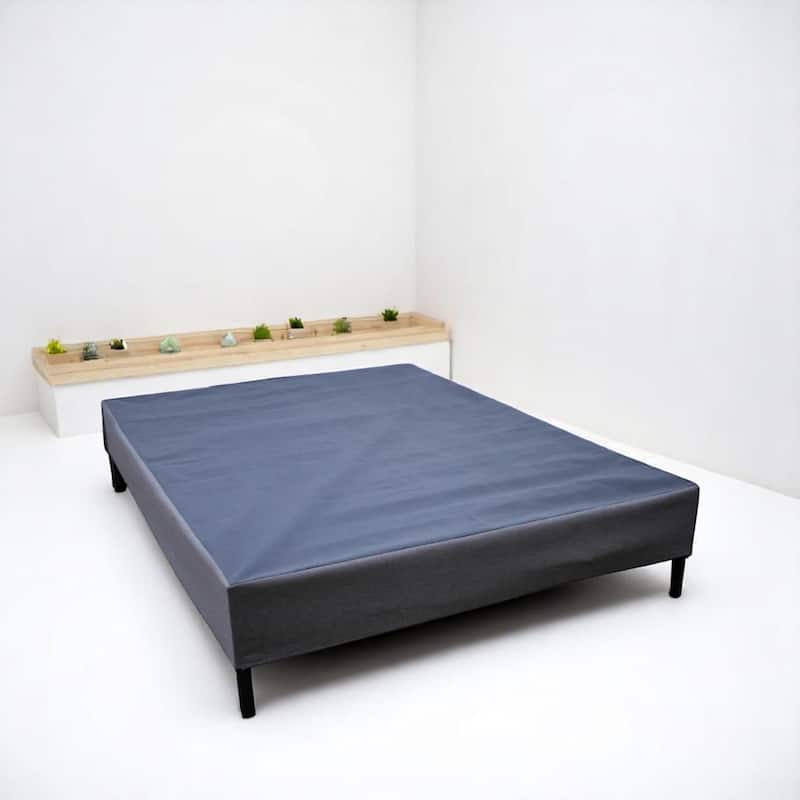 Queen/Full/Twin Metal Platform Bed Frame with Built-In Box Spring, Heavy-Duty Foundation, 1000 lb Capacity - Full
