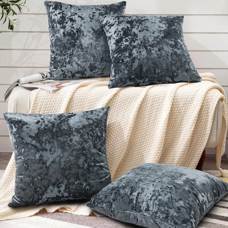 Rancho Crushed Velvet Throw Pillow Cover Set, NO INSERT