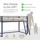 preview thumbnail 6 of 4, Furniture of America Haven Twin Size Metal Junior Loft Bed with Ladder.