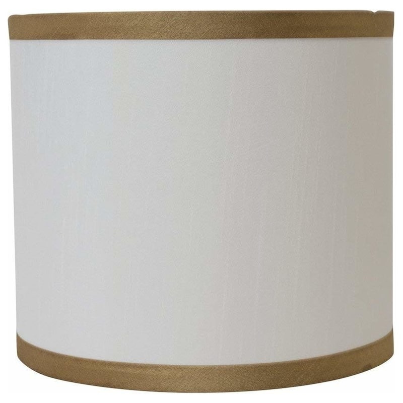 Faux Silk Drum Lamp Shade, 8" to 14" Bottom Size