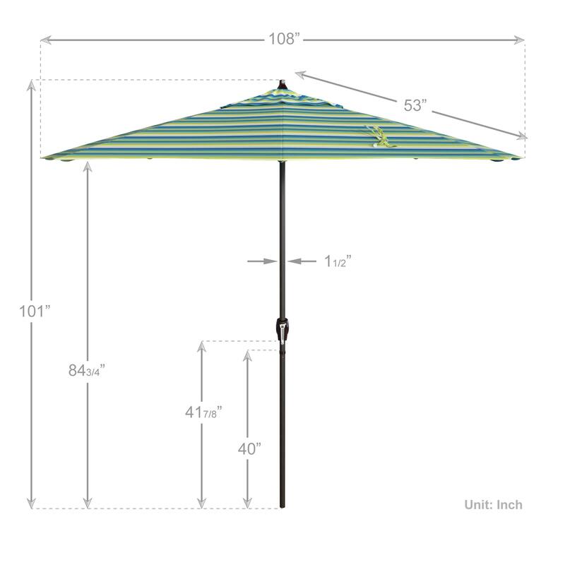 North Bend 9-foot Round Auto-tilt, Bronze Finish, Sunbrella Patio Umbrella by Havenside Home