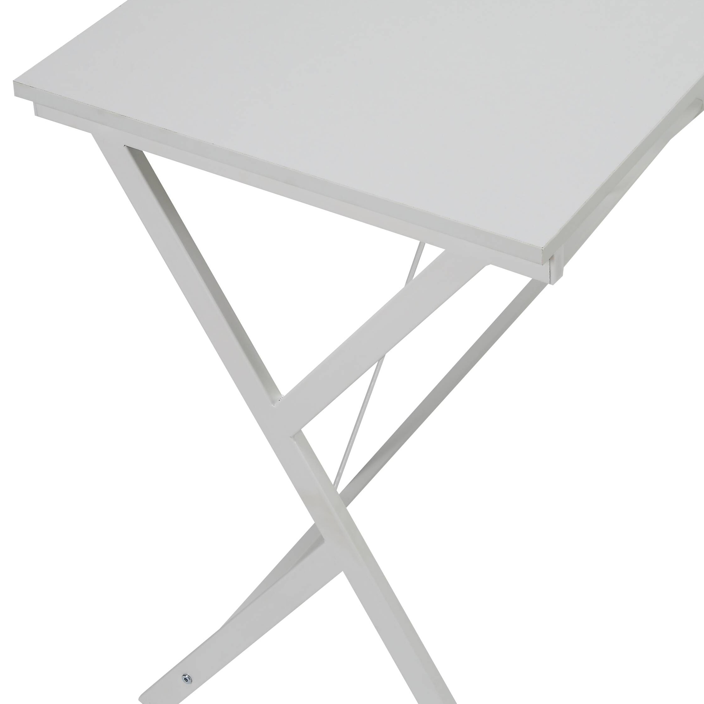 White Dazenus Finish Computer Desk for Home Office