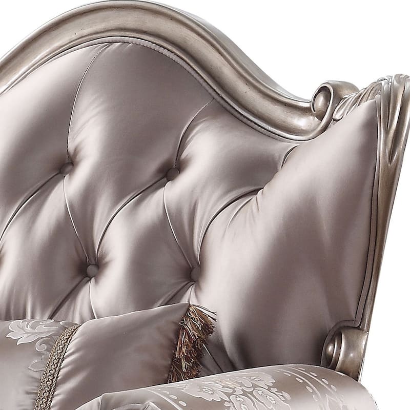 Hermione Champagne Button-Tufted Accent Chair