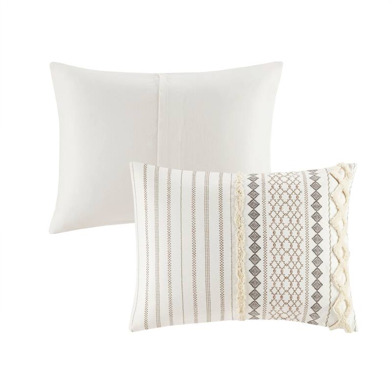 GDF Studio - Imani Cotton Printed Comforter Set with Chenille Detailing