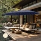 preview thumbnail 2 of 11, MAISON ARTS 15ft Double-Sided Patio Extra Large Twin Umbrella with Base Included