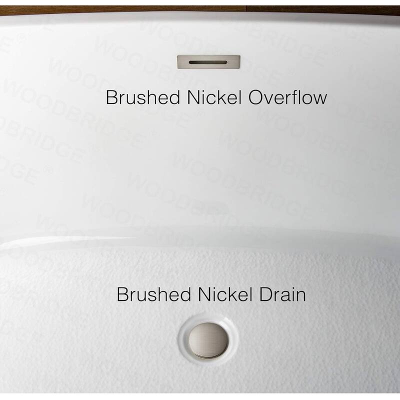 Stufurhome 67 In. Freestanding Acrylic FlatBottom Design Bathtub with Brushed Nickel Overflow and Drain Included in Black