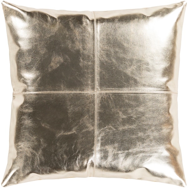 MEMORY FOAM PILLOW CRUSHED VELVET  REMOVABLE COVER SILVER-CHAMPAGNE 