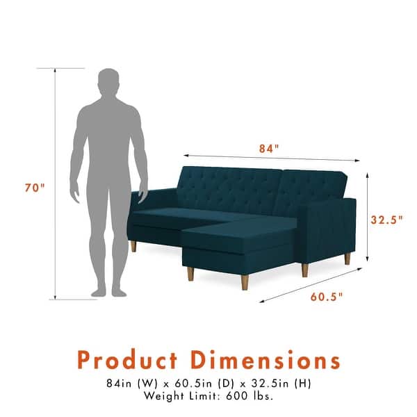 CosmoLiving by Cosmopolitan Liberty Sectional Futon with Storage Bed