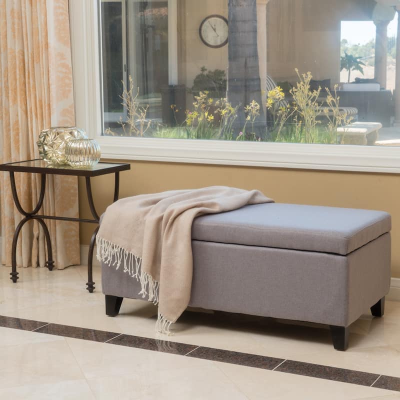 Breanna Modern Upholstered Storage Ottoman by Christopher Knight Home