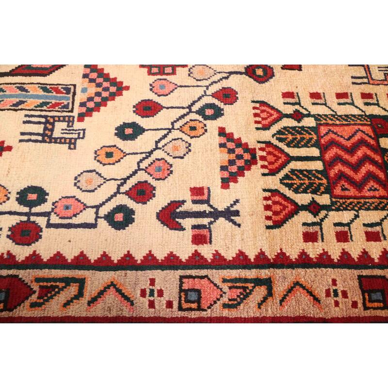 ECARPETGALLERY Hand-knotted Melis Vintage Cream Wool Rug - 5'10 x 6'8