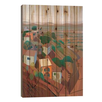 Los Altos Print On Wood by Charles Harker - Multi-Color