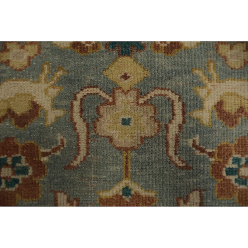 Hand Knotted Oriental 100% Wool Carpet Traditional All-Over Navy Blue & Blues Ziegler Area Rug - 3' 9'' X 2' 0''