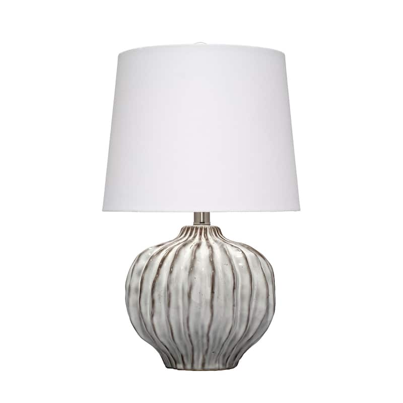 Alden Décor Harbor Ceramic Table Lamp with Linen Shade