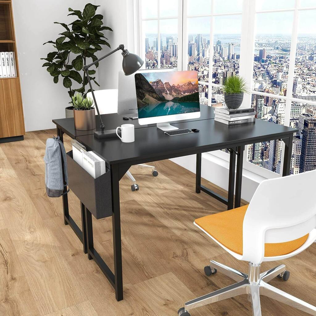 Modern Simple Style Wooden Office Desks with Storage,40 Inch