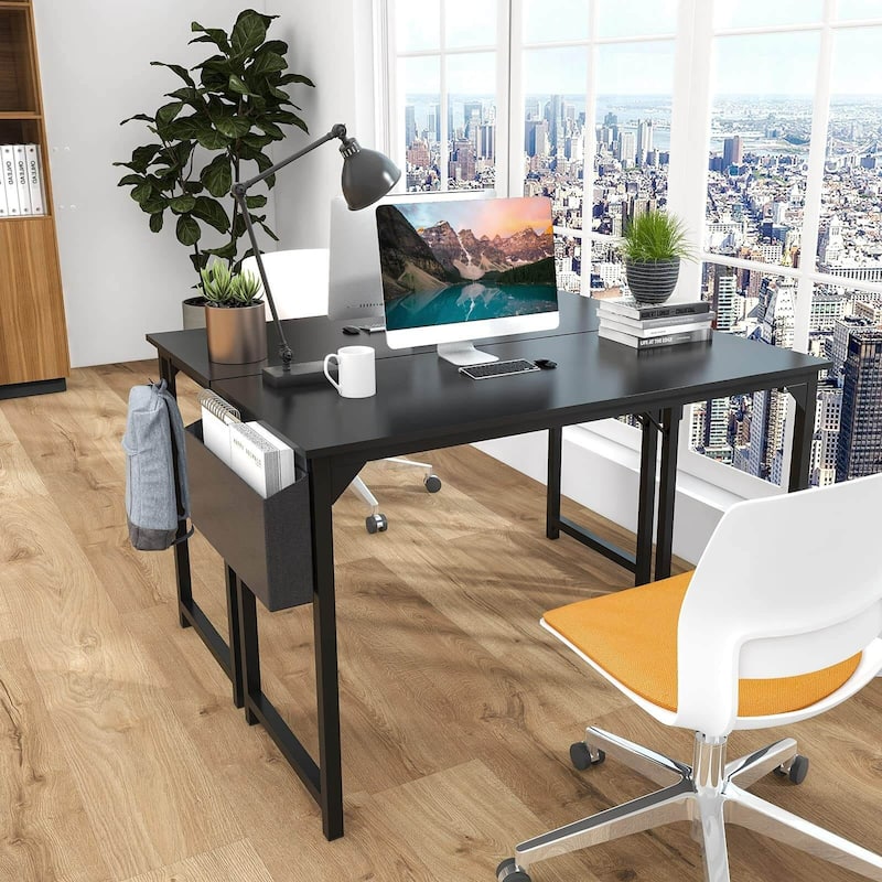 Modern Simple Style Wooden Work Office Desks with Storage - Bed Bath