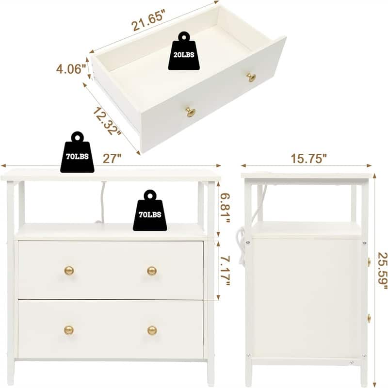 Nightstand with Charging Station
