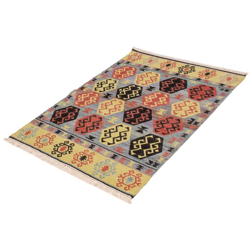 Ankara FW Blue Kilim 5'4" x 7'6" - 5'4 x 7'6