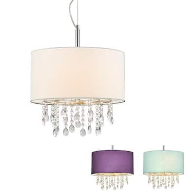 Florence 16.5-inch Round 3-light Crystal Pendant Lamp