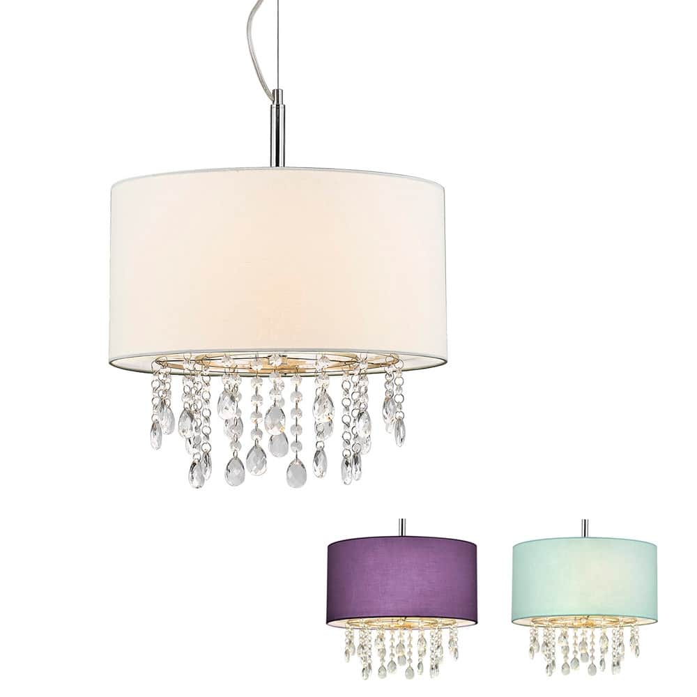 Florence 16.5-inch Round 3-light Crystal Pendant Lamp