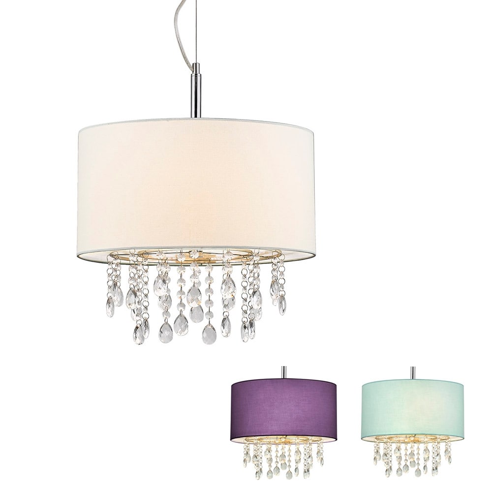 Florence 16.5-inch Round 3-light Crystal Pendant Lamp