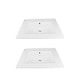 preview thumbnail 3 of 3, Luke White Porcelain 24" Drop-in Rectangular Bathroom Sink with Overflow (Set of 2) Renovators Supply