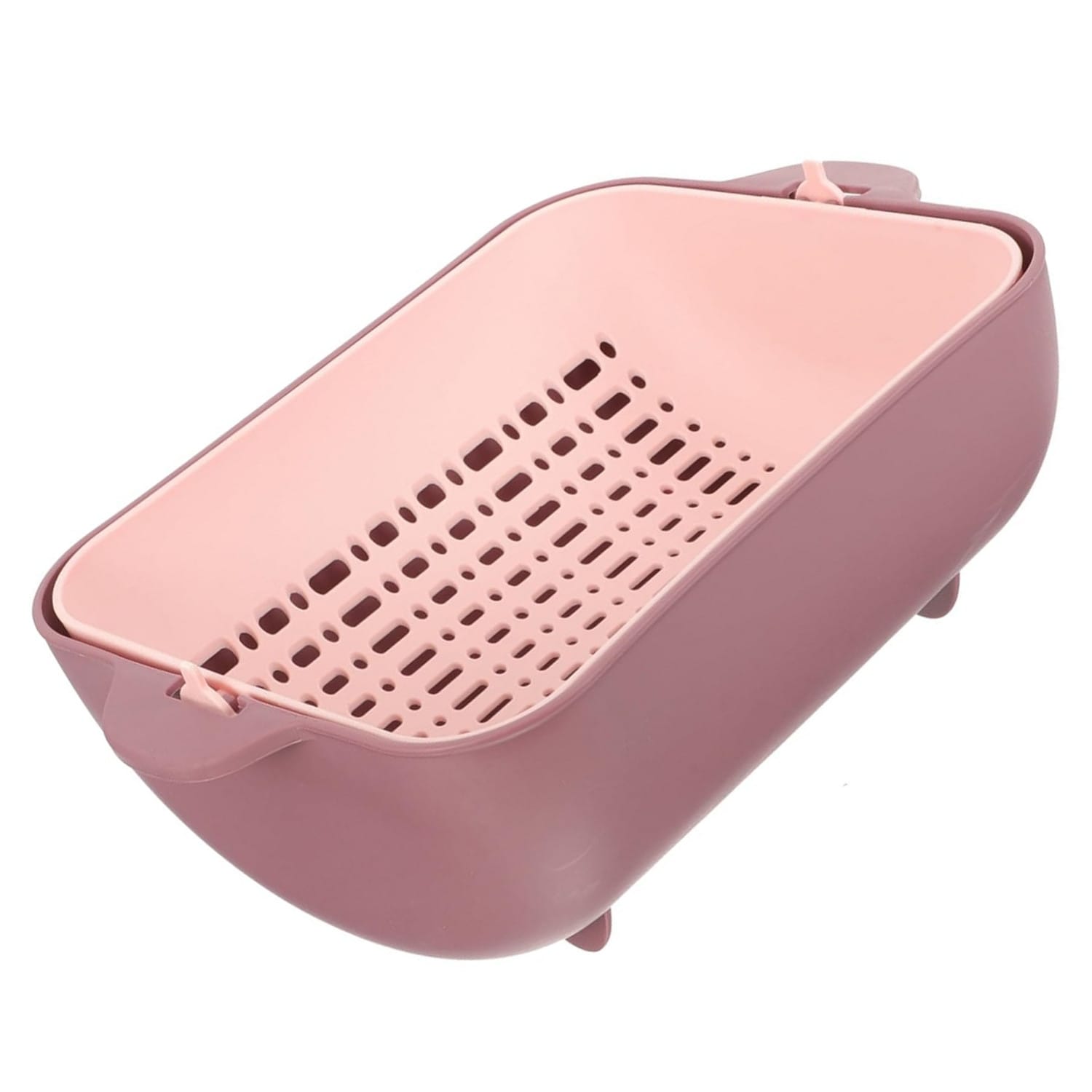Double Plastic Fruit Drain Vegetable Washing Basket