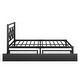 preview thumbnail 9 of 7, Full Size Modern Easy to Install Size Metal Platform Bed with 2 Drawers and Headboard