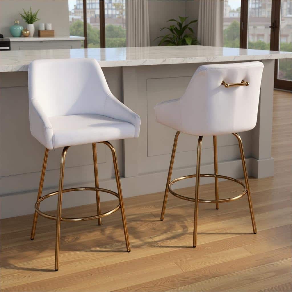 Hannah 26" Fixed-Height Counter Stool - Set of 2